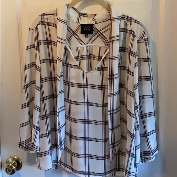 W5 by Anthropologie women’s size large plaid top - Picture 1 of 6